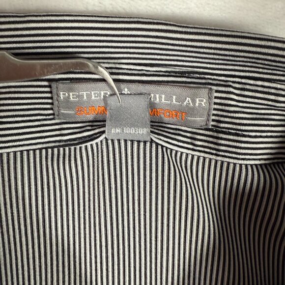 Peter Millar Polo Shirt Men Size L Stripe Short Sleeve Summer Comfort Stretch GU - Picture 11 of 13